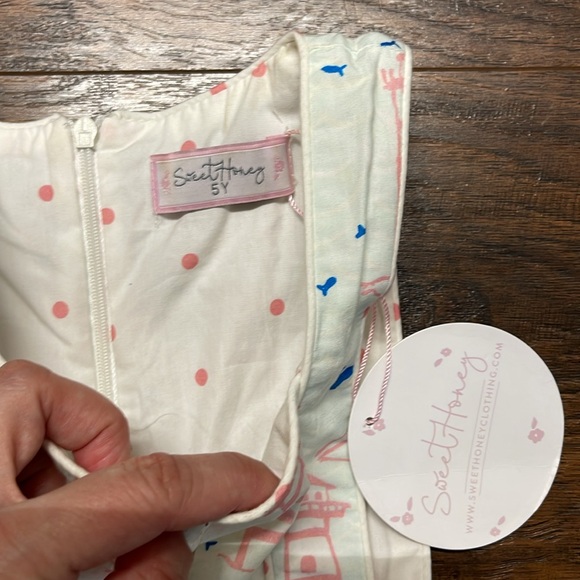 SweetHoney Nautical lighthouse Dress 5T - Picture 2 of 3